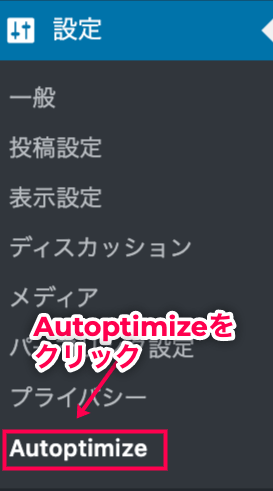 Autoptimize_5.1サイドメニュー