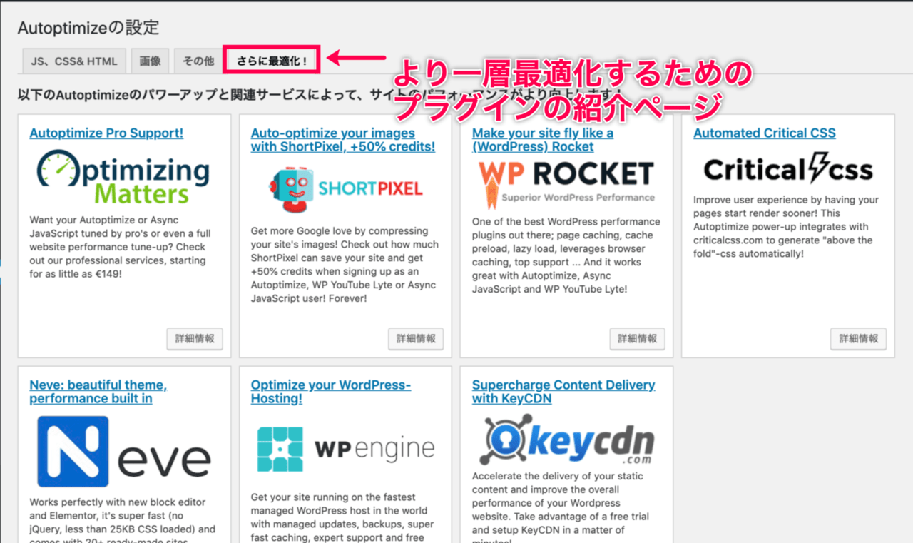 Autoptimize_9更に最適化
