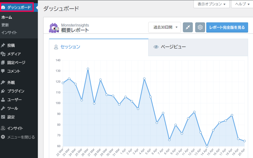 ダッシュボード