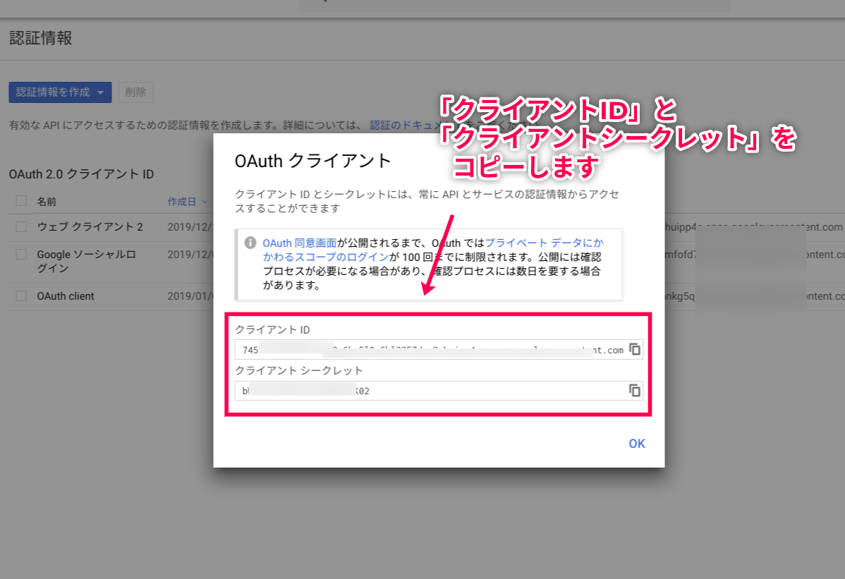 Nextend Social Login - Google OAuth クライアント情報取得