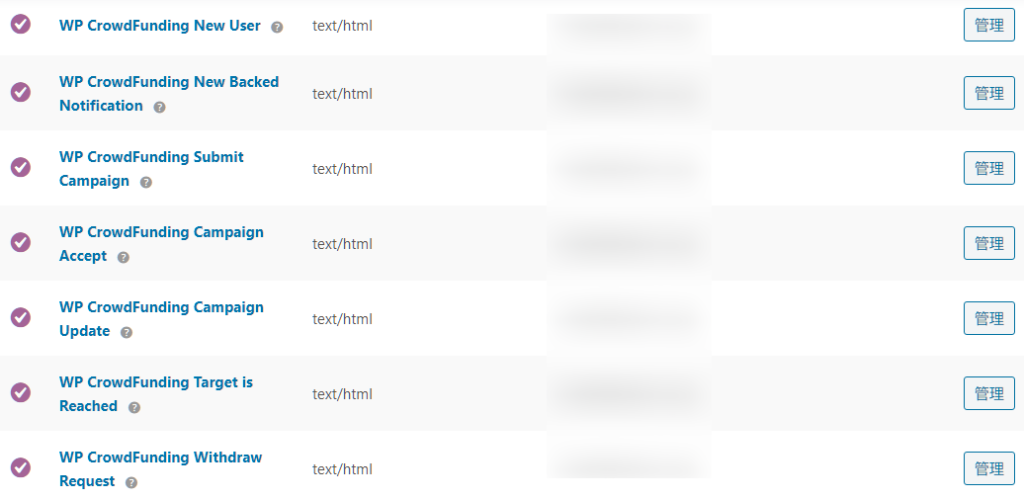 WP Crowdfunding メール通知