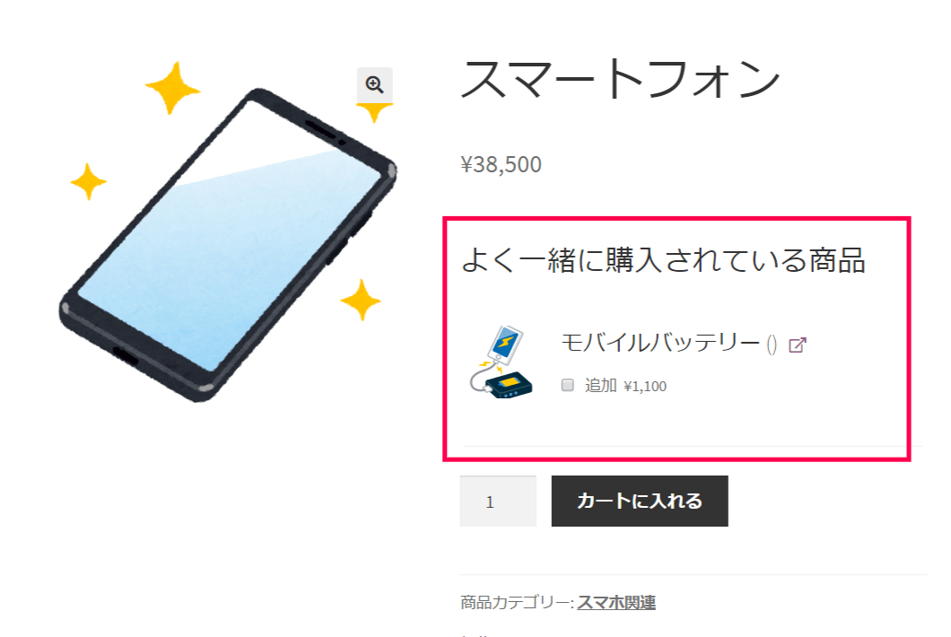 オプション商品のレコメンド