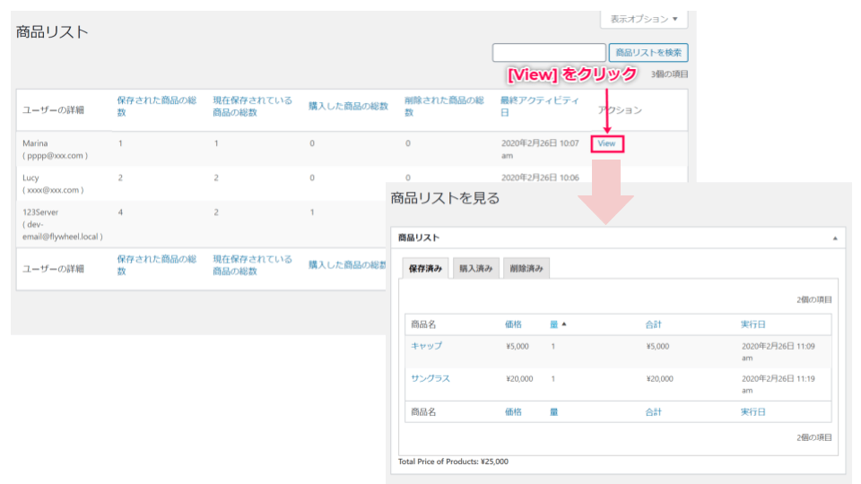 顧客が検討している商品を把握できる