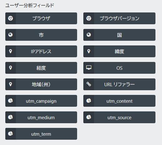 フォームに項目を追加するだけでユーザー情報を収集