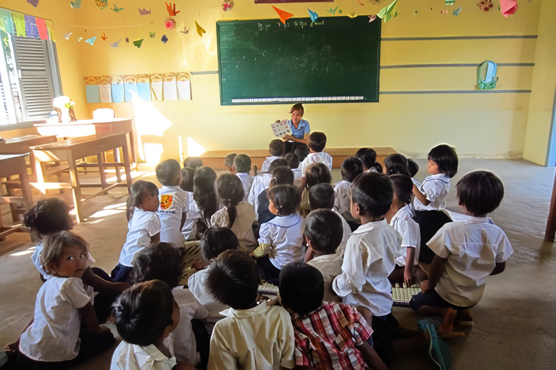 カンボジア小学校の様子